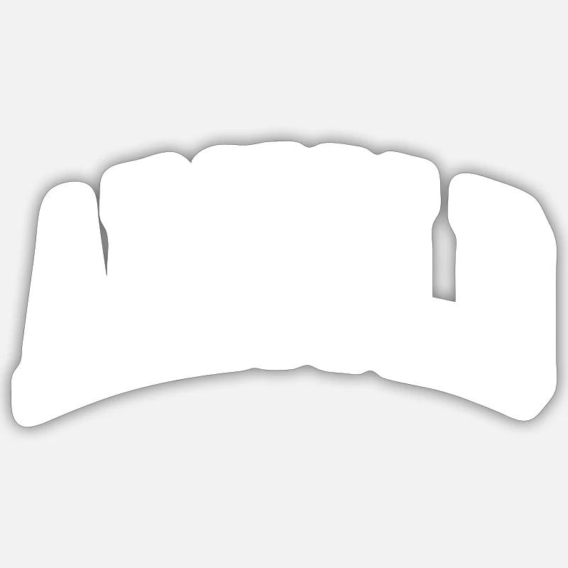 Arnold - Sticker taille S (10 x 10 cm) - blanc mat
