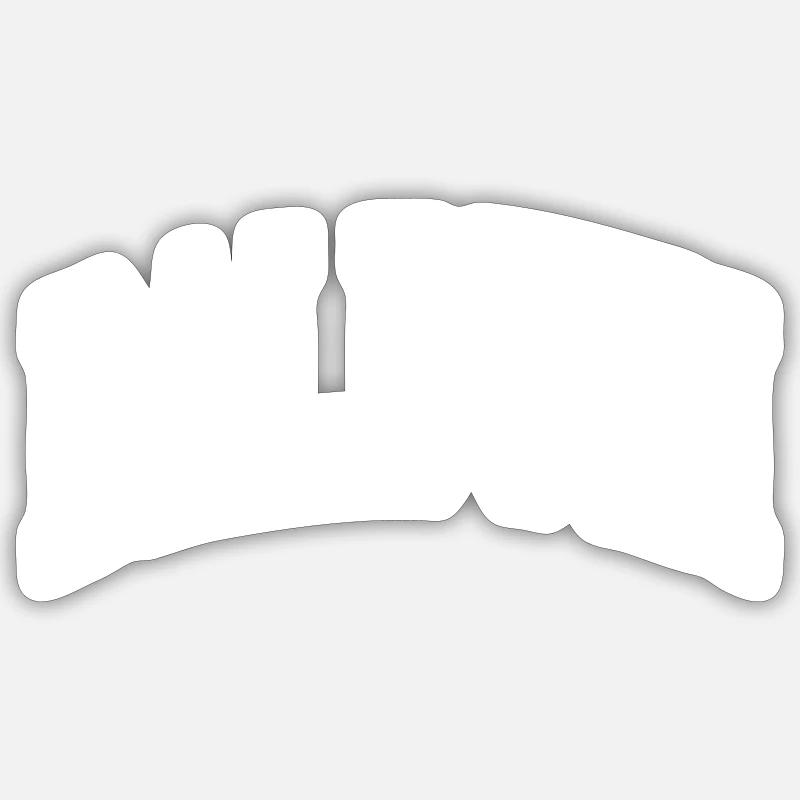Baldwin - Sticker taille S (10 x 10 cm) - blanc mat