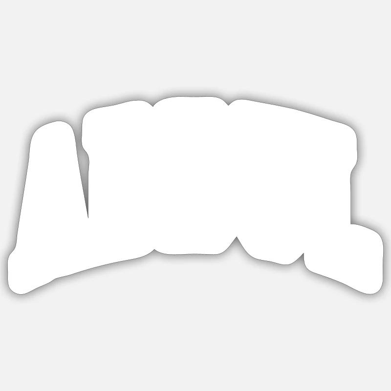 Abdul - Sticker taille S (10 x 10 cm) - blanc mat