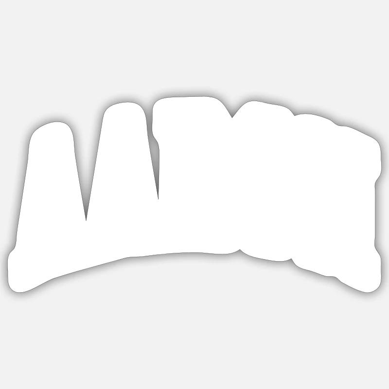 Aaron - Sticker Größe S (10 x 10 cm) - Mattweiß