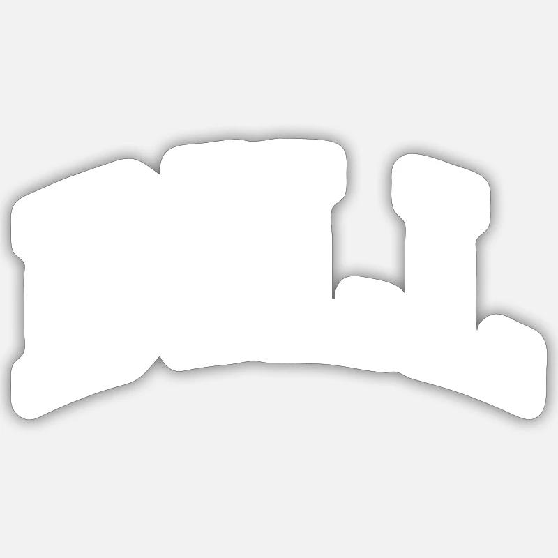 Bill - Sticker Größe S (10 x 10 cm) - Mattweiß