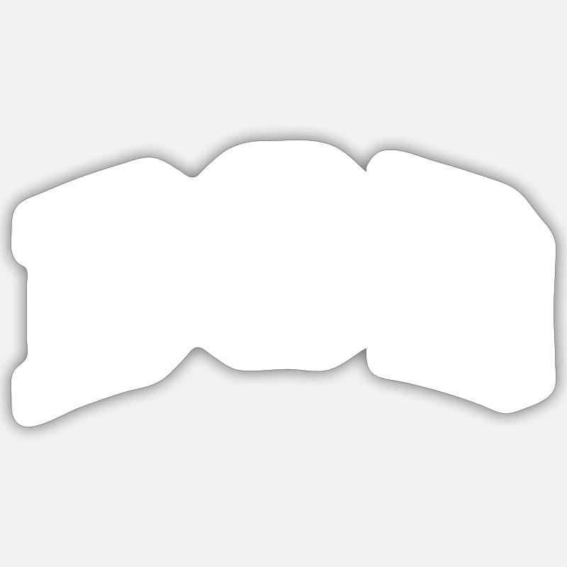 Bobsleigh - Sticker taille S (10 x 10 cm) - blanc mat