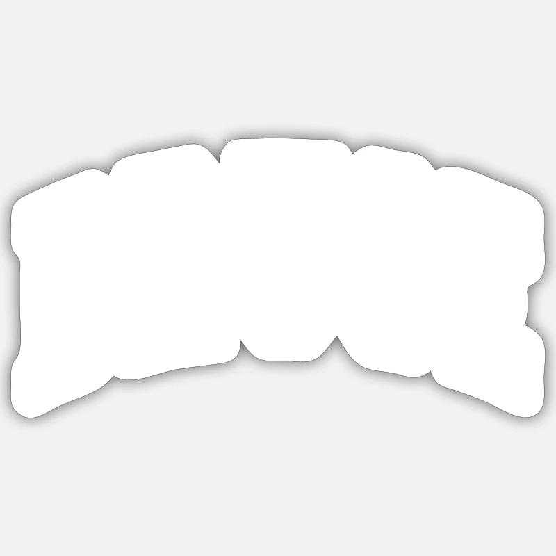 Bruce - Sticker Größe S (10 x 10 cm) - Mattweiß