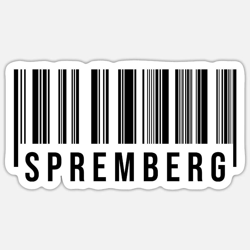 Spremberg Strichcode - Sticker Größe S (10 x 10 cm) - Mattweiß