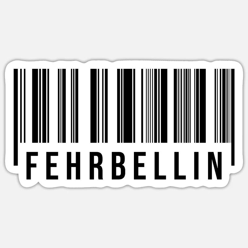 Fehrbellin Strichcode - Sticker Größe S (10 x 10 cm) - Mattweiß