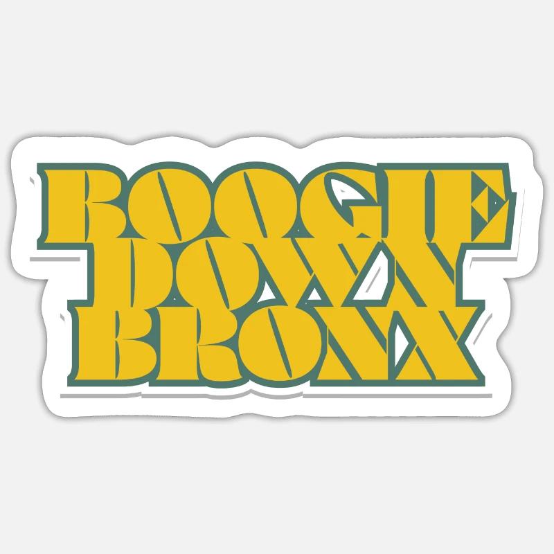 Bronx NYC - Sticker taille S (10 x 10 cm) - blanc mat