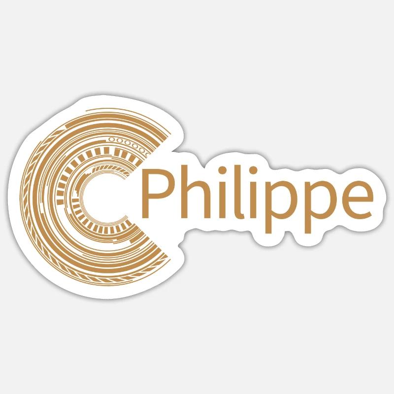 Pour Philippe - Sticker taille S (10 x 10 cm) - blanc mat