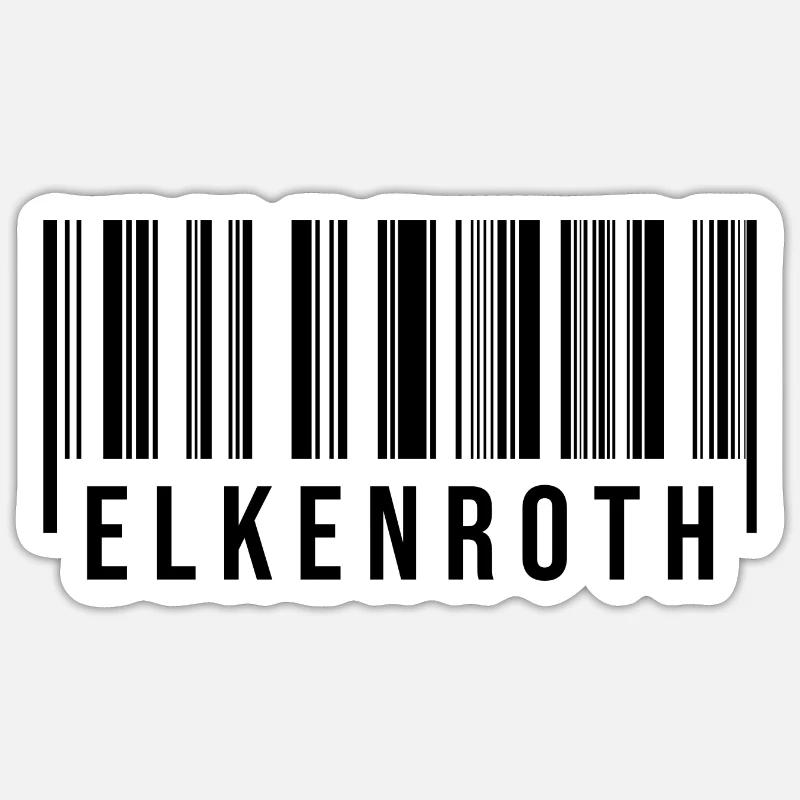 Elkenroth Westerwald - Sticker Größe S (10 x 10 cm) - Mattweiß