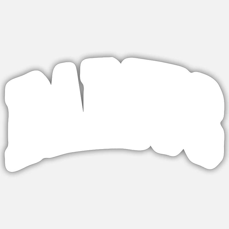 Darius - Sticker taille S (10 x 10 cm) - blanc mat