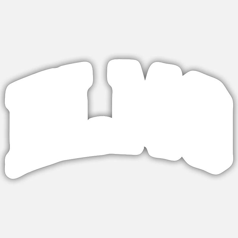 Elmo - Sticker Größe S (10 x 10 cm) - Mattweiß