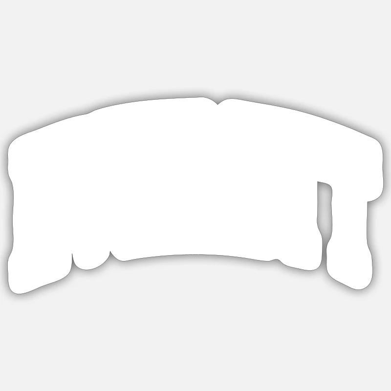 Everett - Sticker taille S (10 x 10 cm) - blanc mat