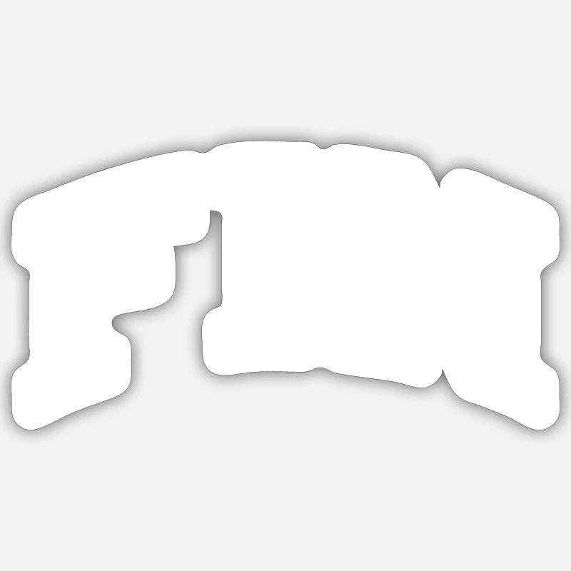 Nageoire - Sticker taille S (10 x 10 cm) - blanc mat