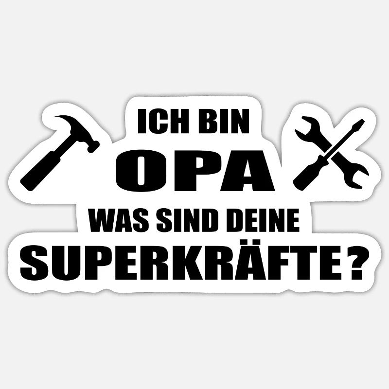 Opa - Sticker Größe S (10 x 10 cm) - Mattweiß