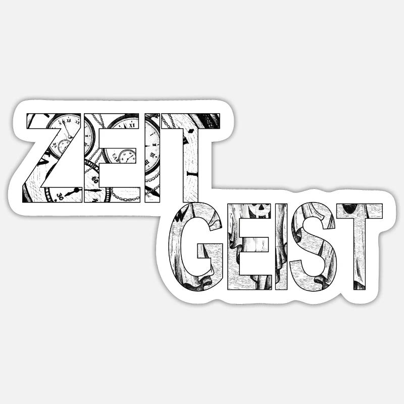 Zeitgeist - Sticker taille S (10 x 10 cm) - blanc mat
