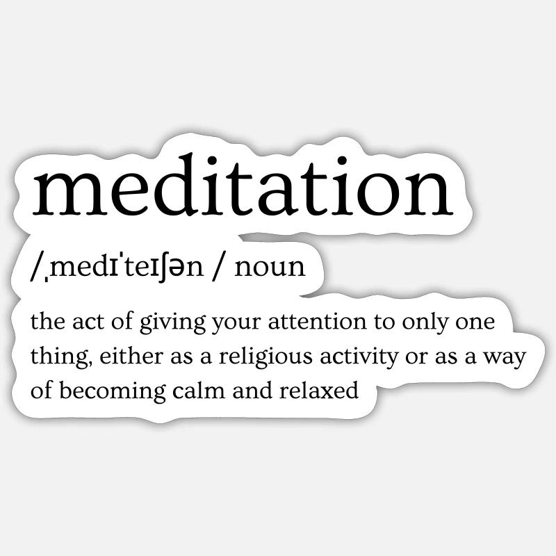 La méditation expliquée : sa signification Sticker taille S (10 x 10 cm)
