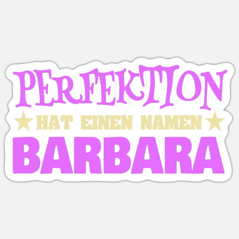 Barbara - Sticker Größe S (10 x 10 cm) - Mattweiß