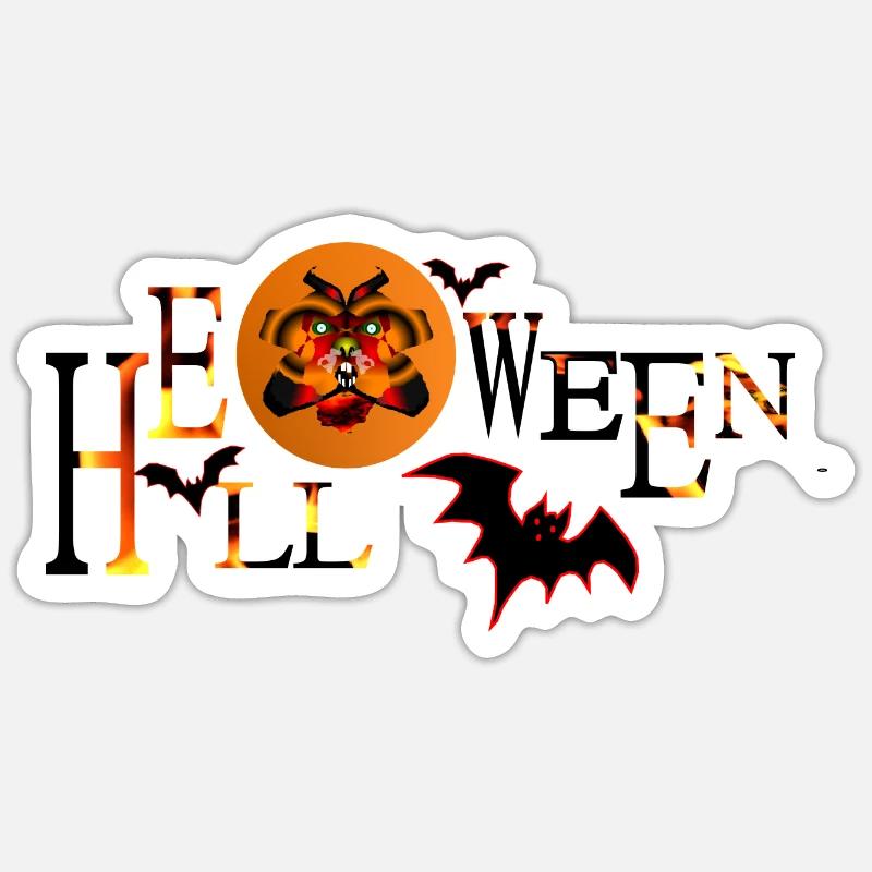 Helloween - Sticker Größe S (10 x 10 cm) - Mattweiß