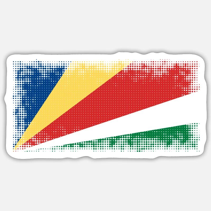 Gift for Seychelles - Sticker size S (10 x 10 cm) - white matte