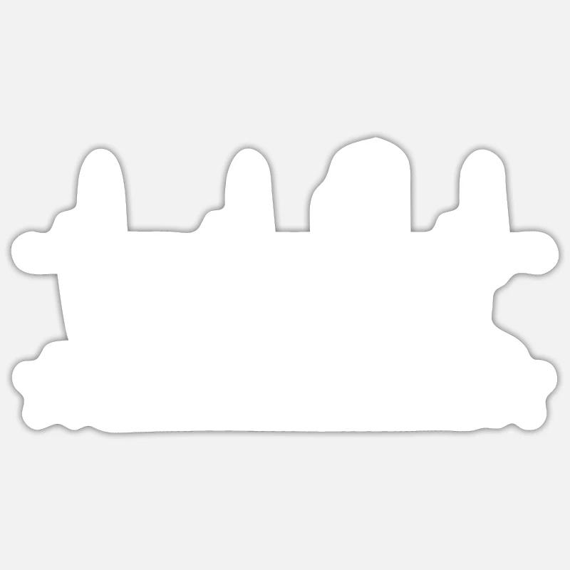 BBQ - Sticker Größe S (10 x 10 cm) - Mattweiß