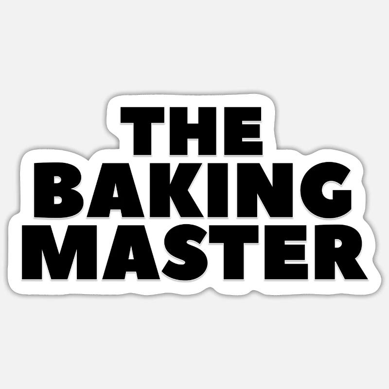 Baking Masterclass Merch - Sticker Größe S (10 x 10 cm) - Mattweiß