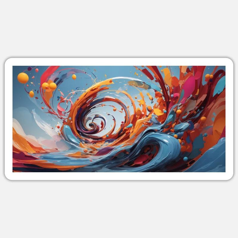 Creative Handyhülle Farbenfroh Sticker Größe S (10 x 10 cm)