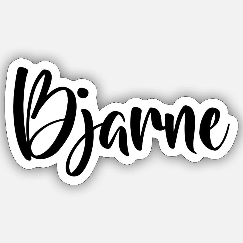 First name - Bjarne - Sticker size S (10 x 10 cm) - white matte