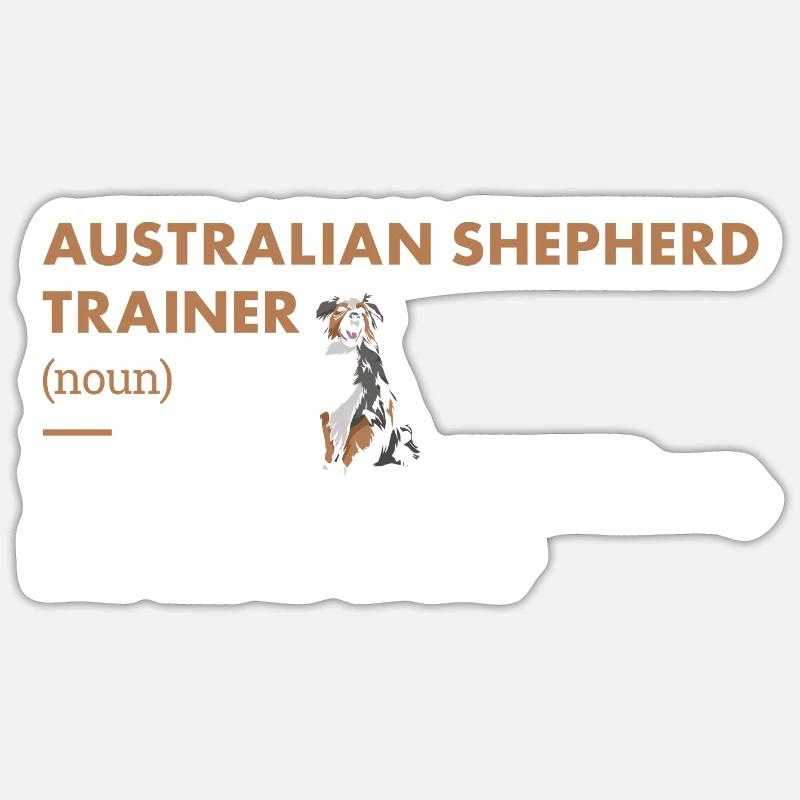 Dog Aussie Trainer Definition Sticker size S (10 x 10 cm)