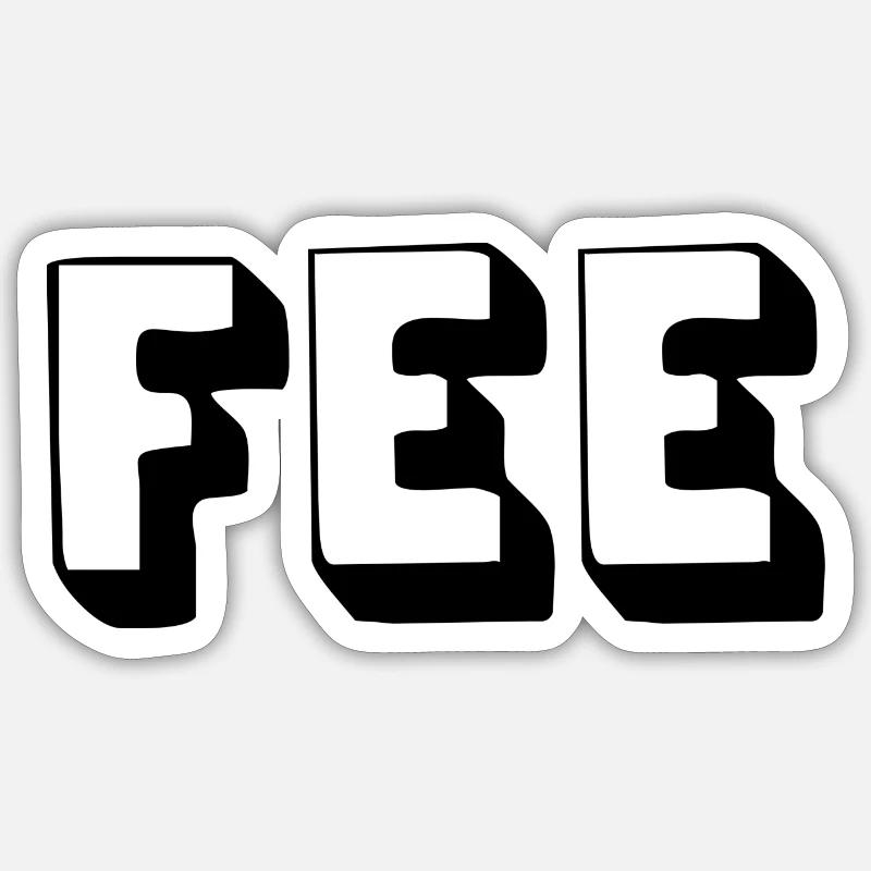 Nom - Fée - Sticker taille S (10 x 10 cm) - blanc mat