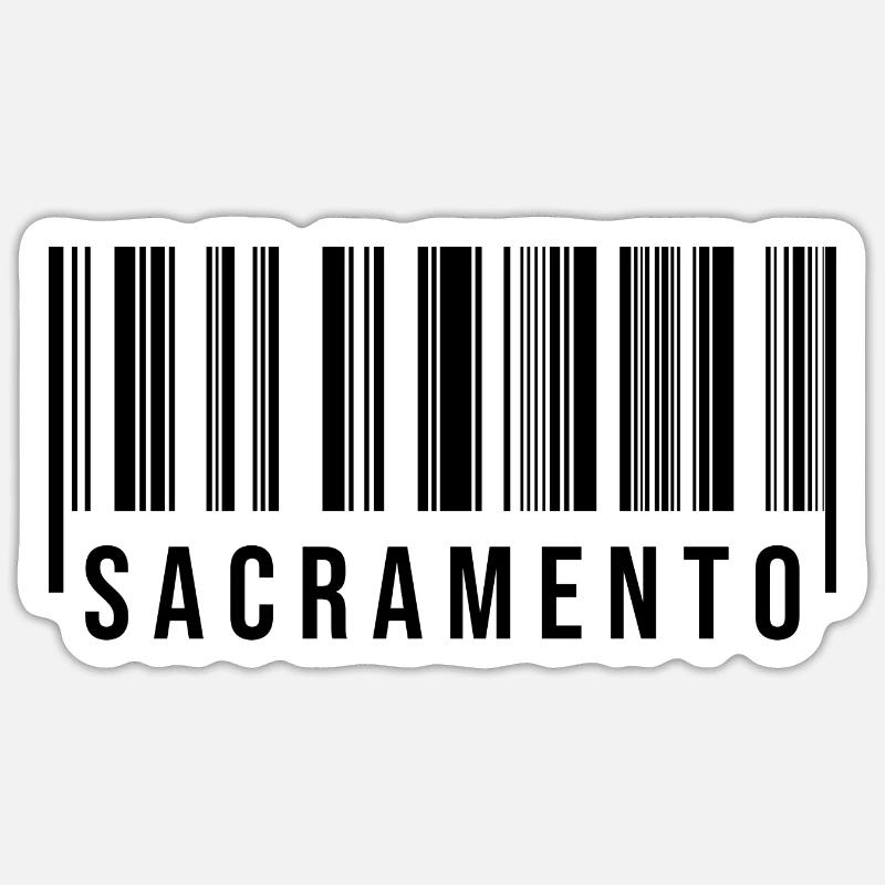 Sacramento Strichcode Sticker Größe S (10 x 10 cm)