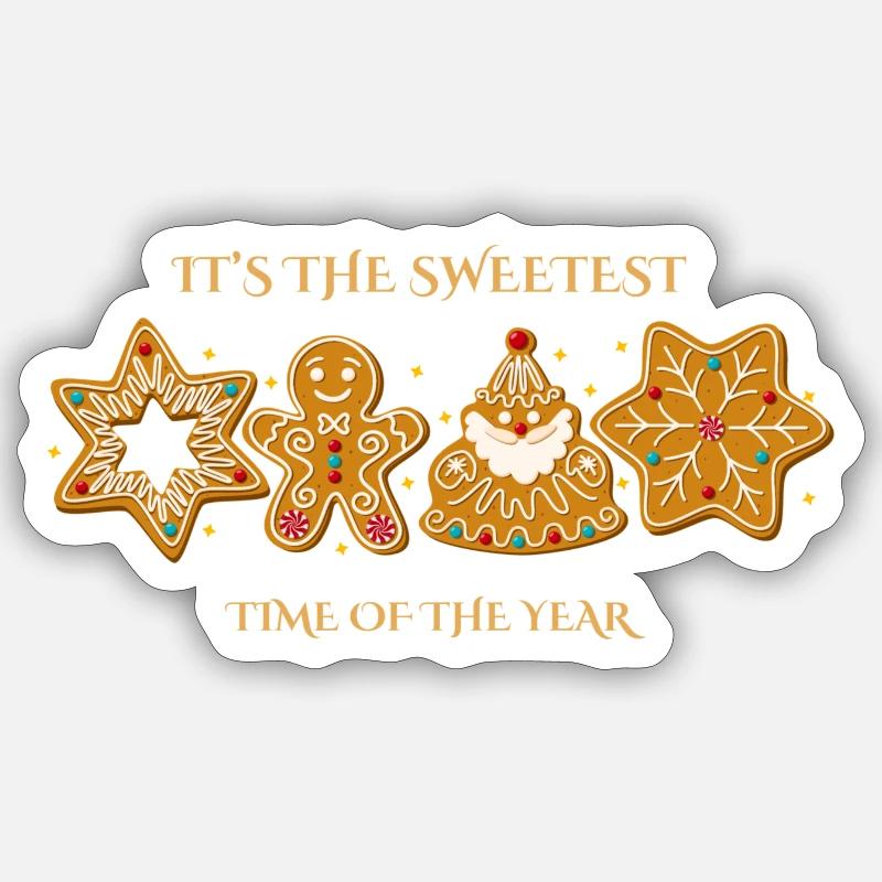 Noël - Sticker taille S (10 x 10 cm) - blanc mat