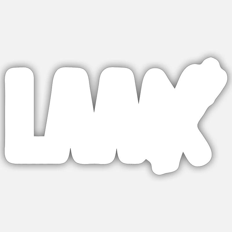 Laax - Sticker taille S (10 x 10 cm) - blanc mat