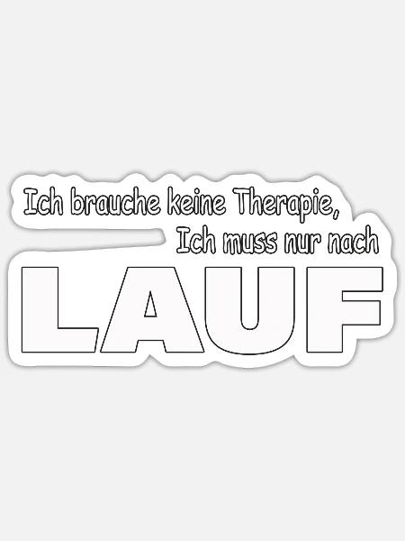 Therapie LAUF - Sticker Größe S (10 x 10 cm) - Mattweiß