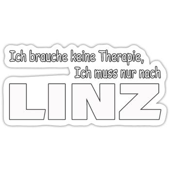 Therapie LINZ - Sticker Größe S (10 x 10 cm) - Mattweiß - Vorne
