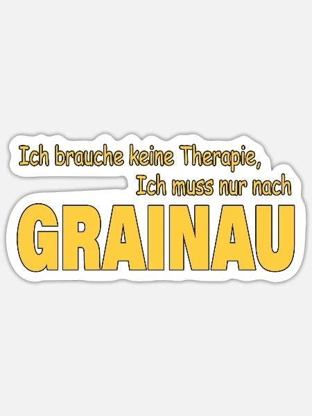 Therapie GRAINAU - Sticker Größe S (10 x 10 cm) - Mattweiß