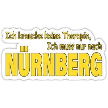Therapie NÜRNBERG - Sticker Größe S (10 x 10 cm) - Mattweiß - Vorne