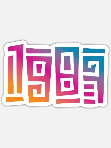 1983 40. Geburtstag - Sticker Größe S (10 x 10 cm) - Mattweiß