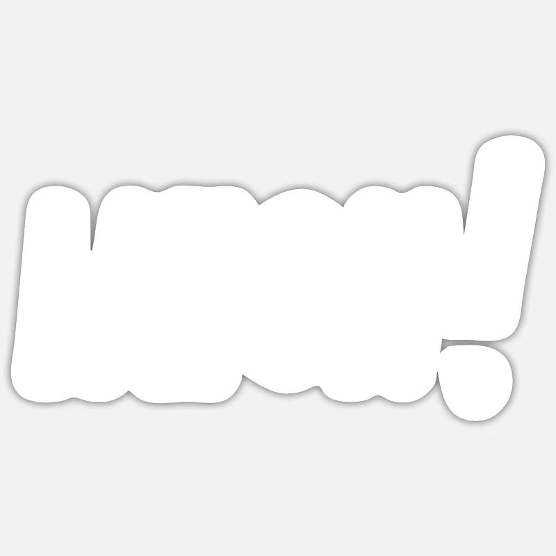 Wesh - Sticker taille S (10 x 10 cm) - blanc mat