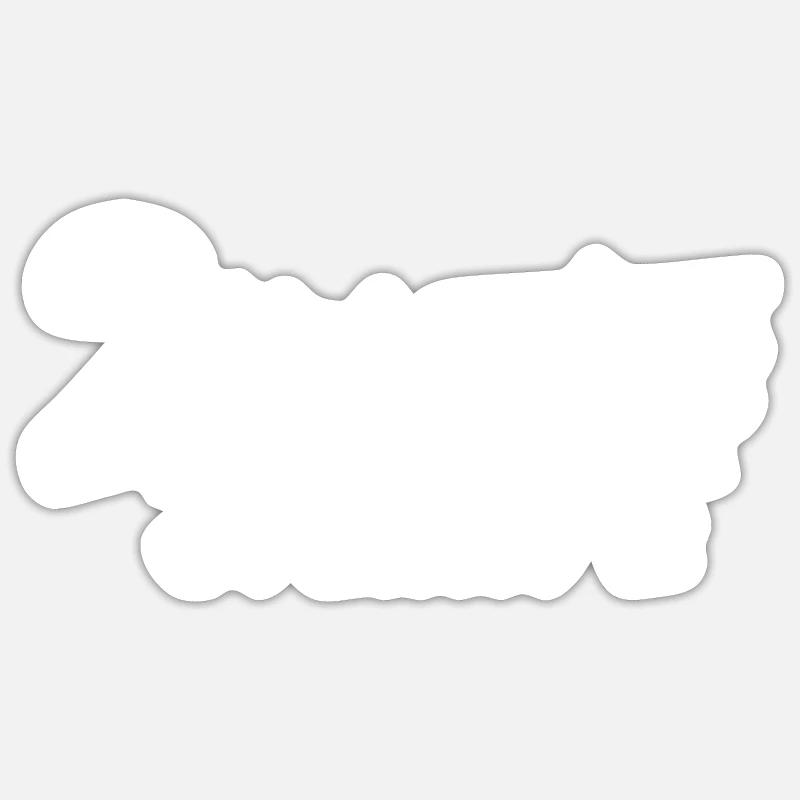 2 minutes j'arrive - Sticker taille S (10 x 10 cm) - blanc mat