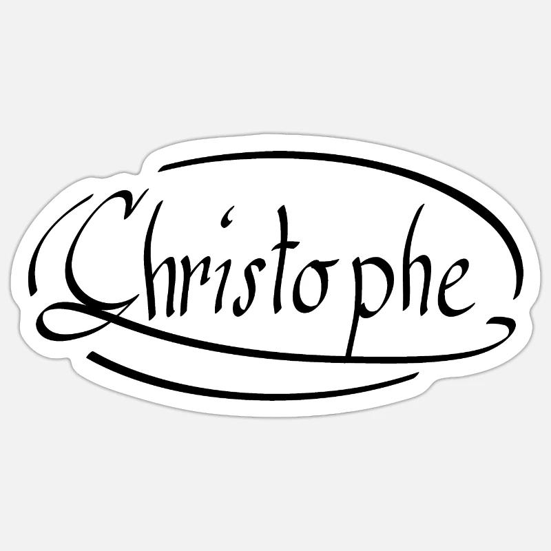 Christopher - Sticker size S (10 x 10 cm) - white matte