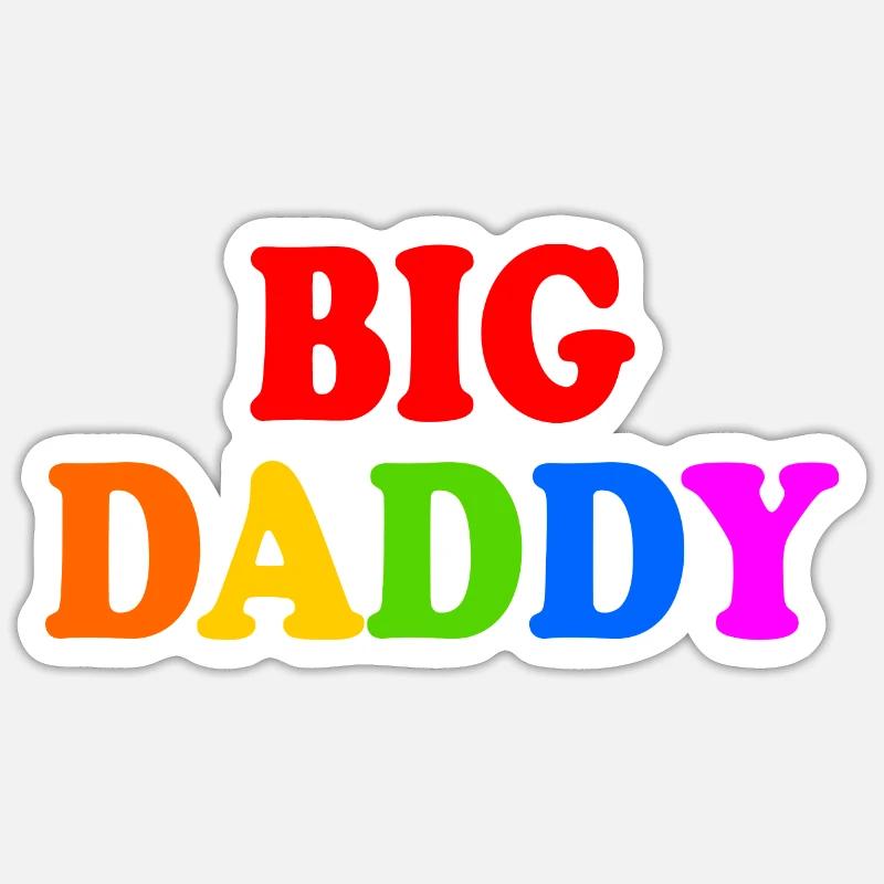 Big daddy - Sticker size S (10 x 10 cm) - white matte