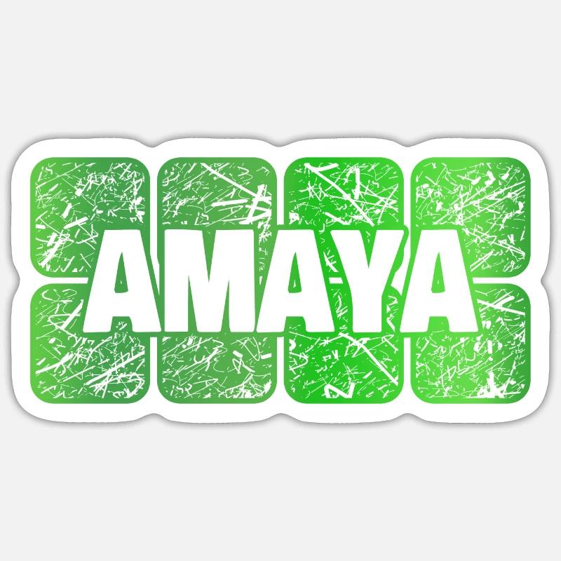 Amaya - Sticker taille S (10 x 10 cm) - blanc mat
