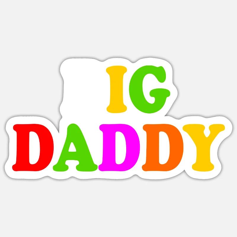 Big daddy - Sticker taille S (10 x 10 cm) - blanc mat