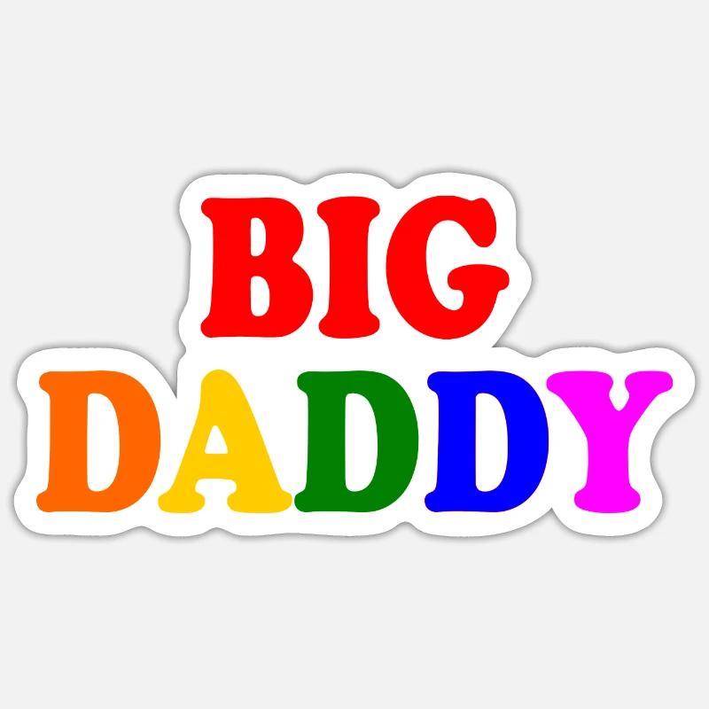 Big daddy - Sticker Größe S (10 x 10 cm) - Mattweiß