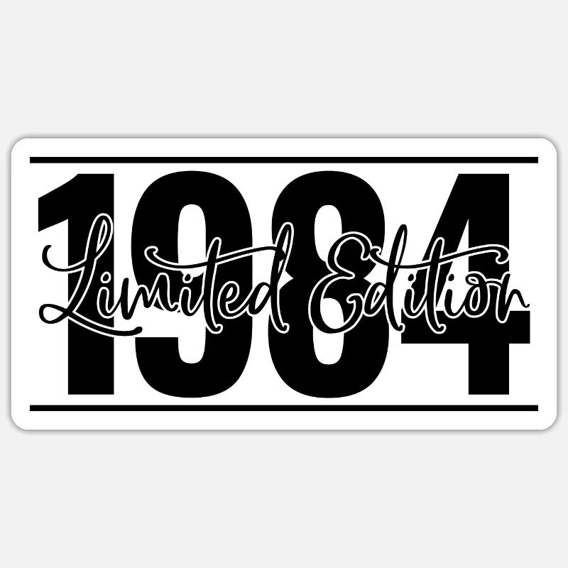Limited Edition 1984 - Sticker Größe S (10 x 10 cm) - Mattweiß