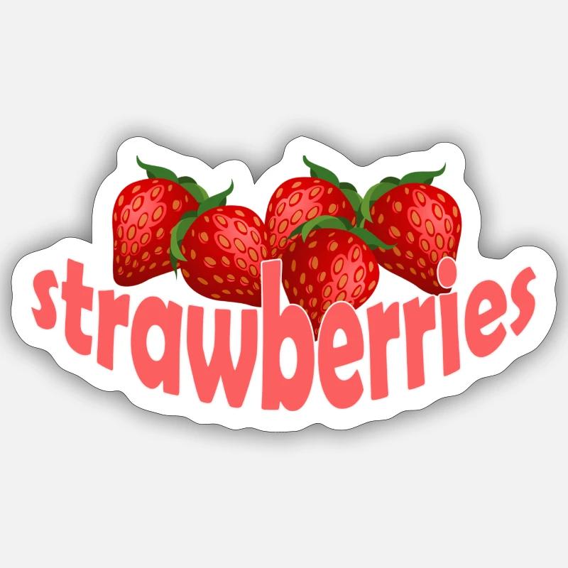 FRESAS - Pegatina - blanco mate