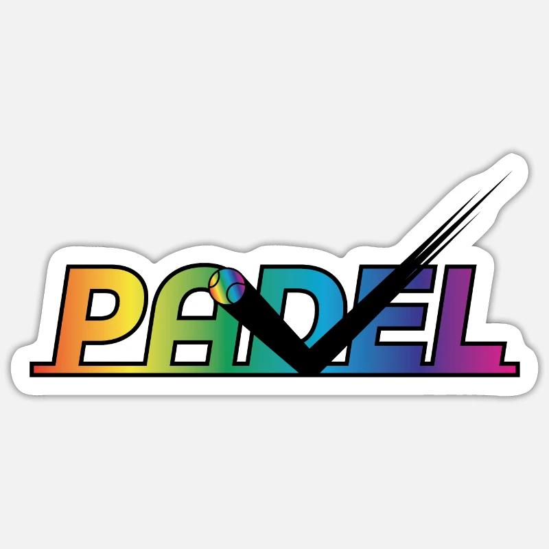 Padel - Sticker size S (10 x 10 cm) - white matte