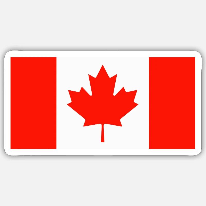 Canada (drapeau) - Sticker taille S (10 x 10 cm) - blanc mat