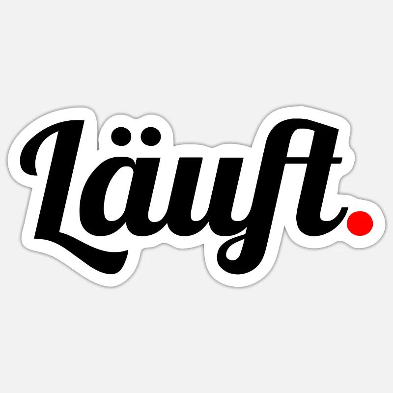 Läuft Sticker Größe S (10 x 10 cm)
