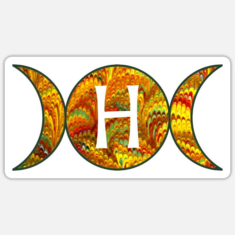 mondphasen e 38 h - Sticker Größe S (10 x 10 cm) - Mattweiß