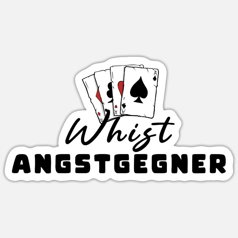 Adversaire de peur de whist - Sticker taille S (10 x 10 cm) - blanc mat